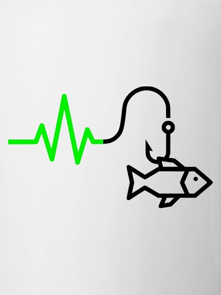 ECG Heart Rate Fish Hook Outline