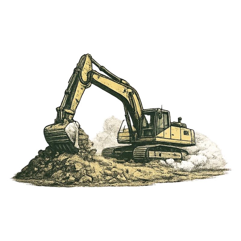 Machine de construction de chantier pour excavatrice vintage