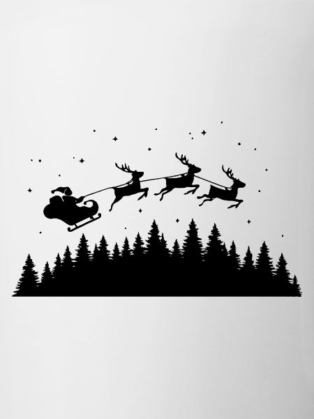 Weihnachtsmann Schlitten Rentiere