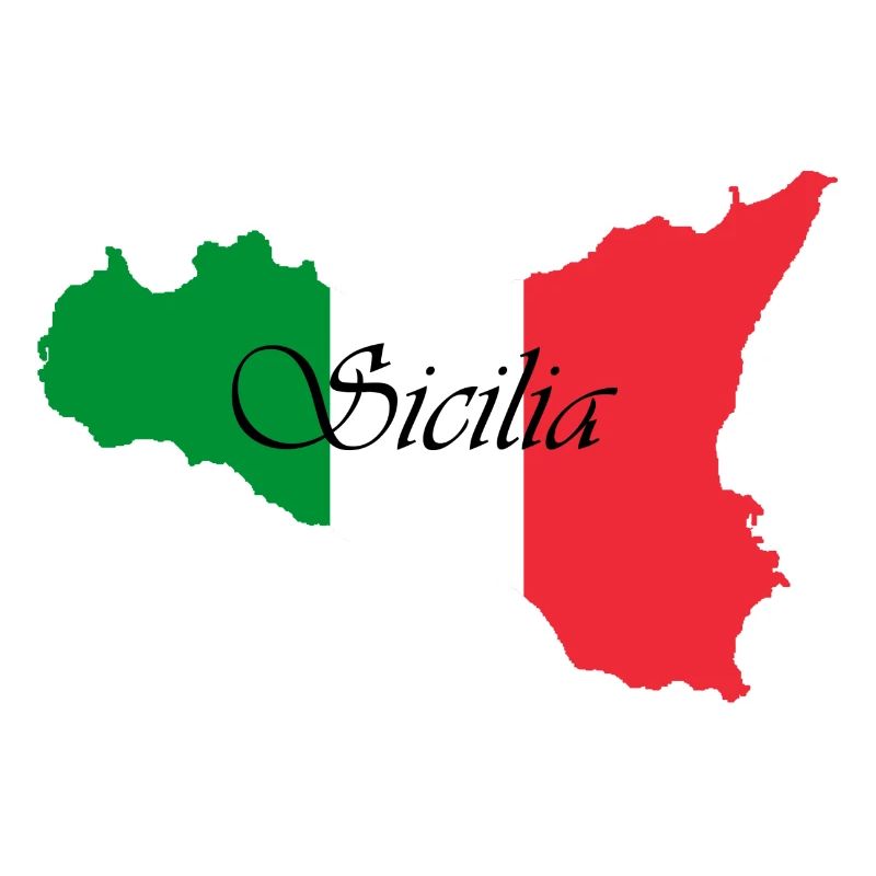 Sicile couleurs classique écrit Sicilia
