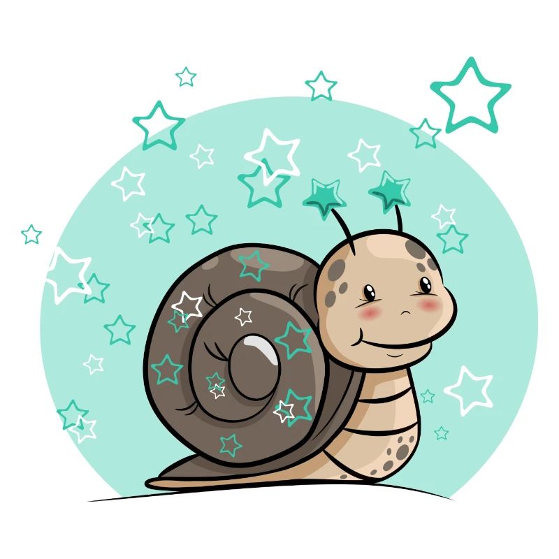 Escargot avec étoiles