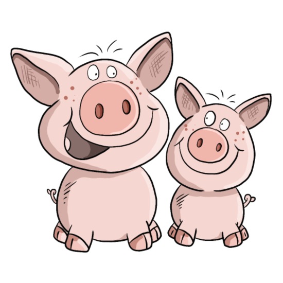 Dos cerditos en la felicidad I Cerdos de dibujos animados' Taza |  Spreadshirt