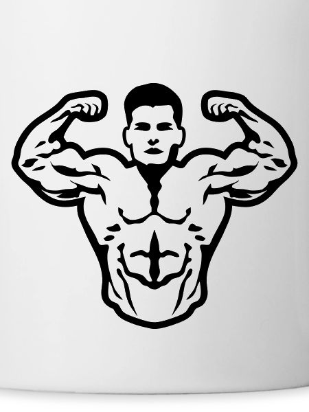 Bodybuilder muscle pose biceps