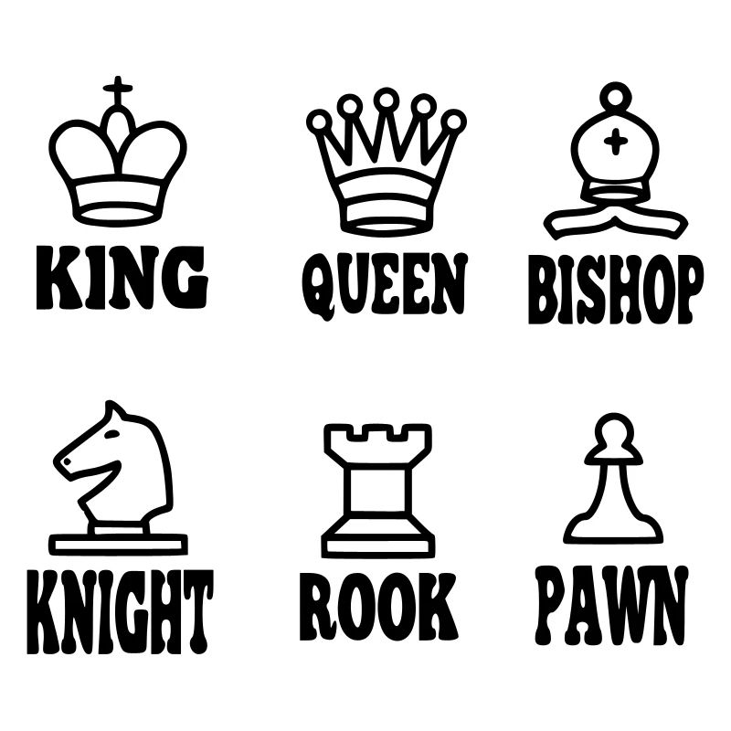 chesse figures on white