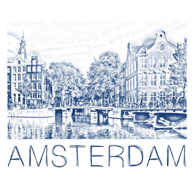 Pen drawing Amsterdam