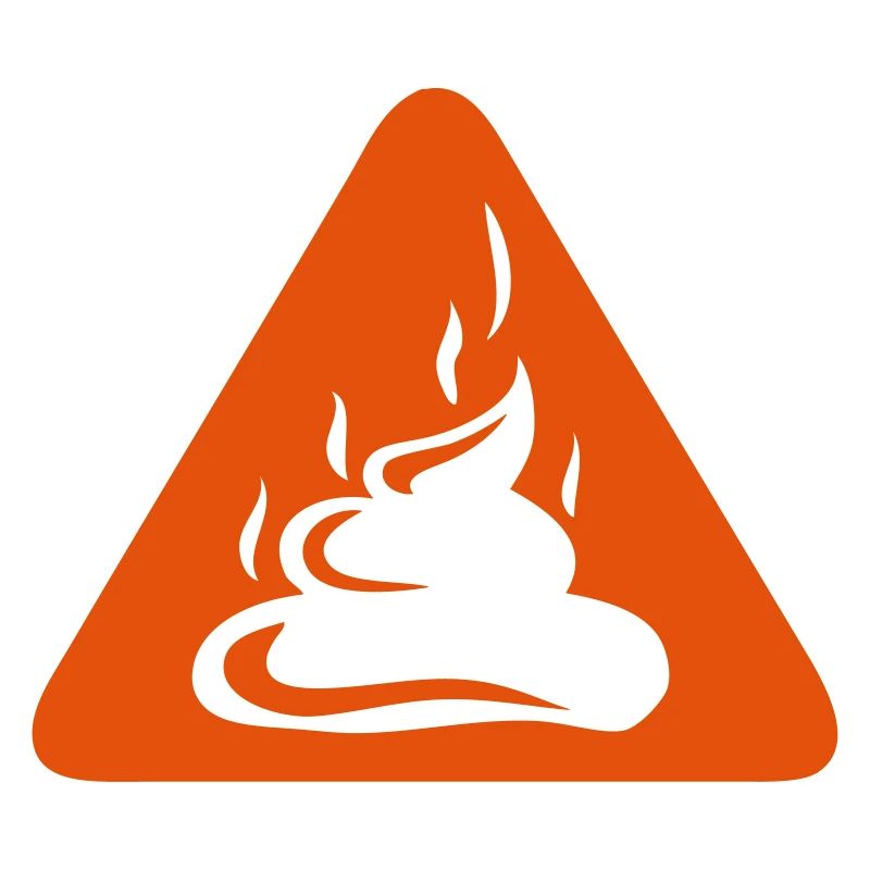 merde panneau danger triangle caca
