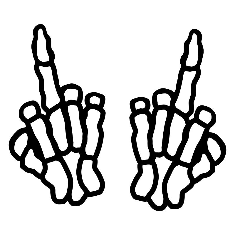 Knochen 2 Hände Mittelfinger
