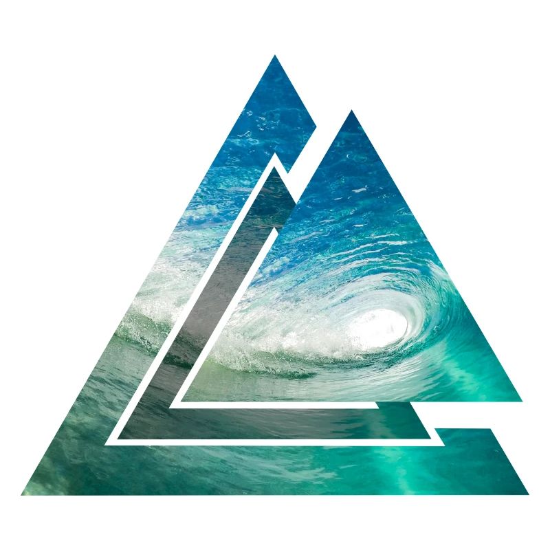 Conception de surfeur géométrique Breaking Wave