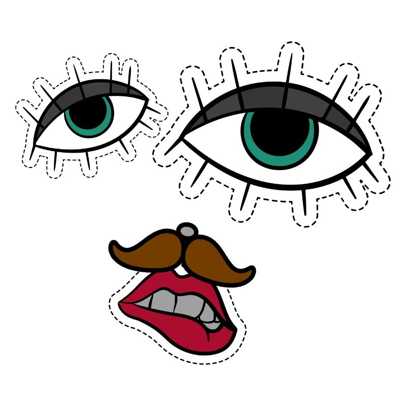 visage abstrait drôle et créatif