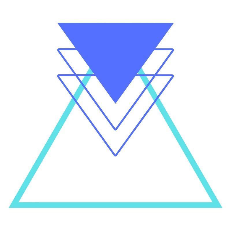 Triangle Blue Light Blue Abstract Geometric