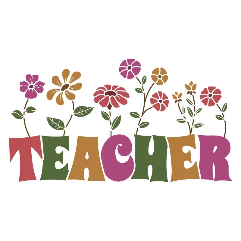 Fleurs colorées Cadeau d’enseignant pour la journée de l’enseignant