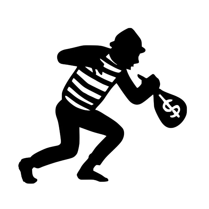 Le voleur s’enfuit avec de l’argent