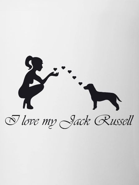 Jack Russell Terrier mit Frau