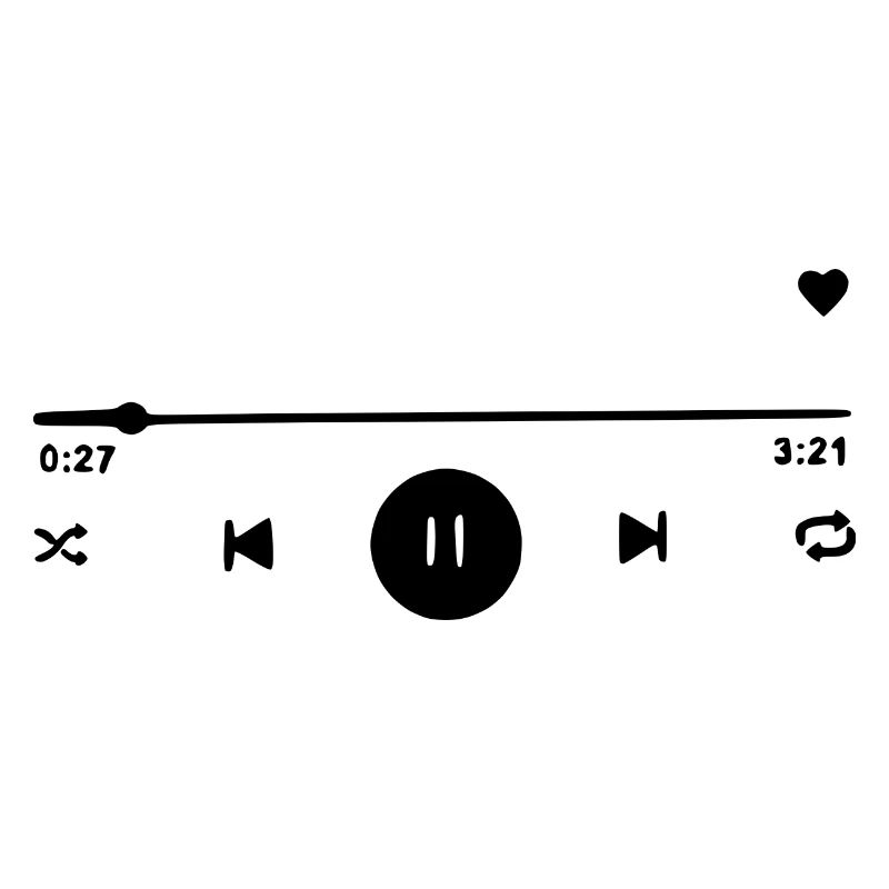 Play Rewind Pause Mp3 Player Control Display