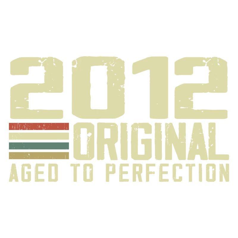 Né en 2012 - Vintage 2012 - 12e Anniversaire Rétro