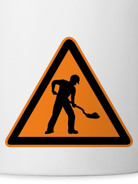Sign road construction construction site