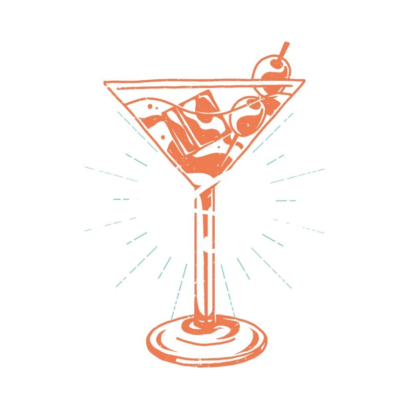Schmutziger Martini-Cocktail Sommer