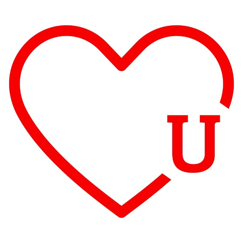 Buchstabe U Rotes Herz