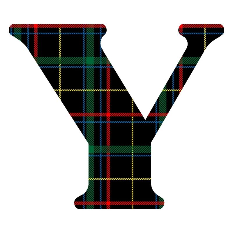Monogram y Scottish tartan