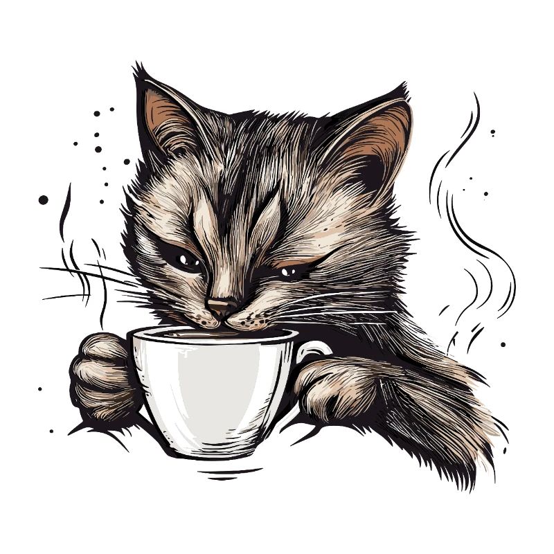 Café Kaffee Cat Katze