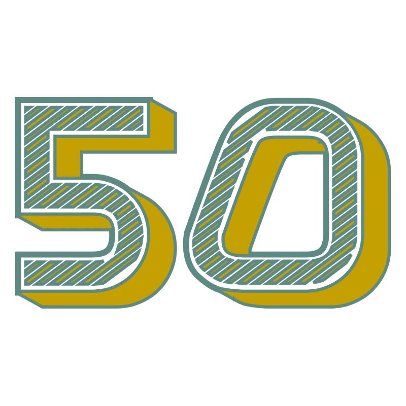 Numéro 50 Graphique Moderne