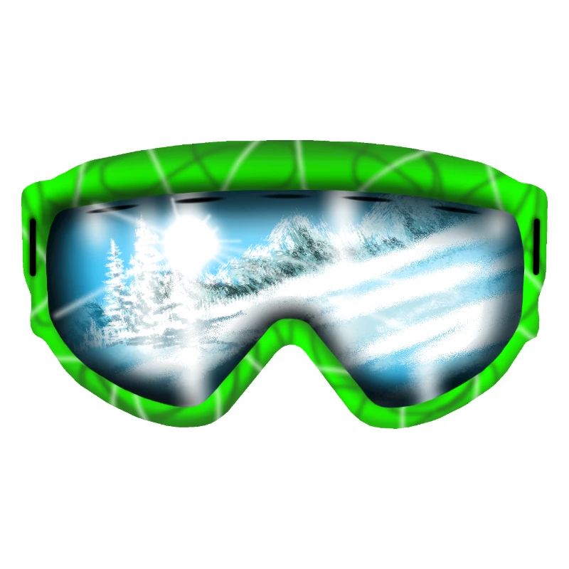 Glacier View Neon Goggle Design