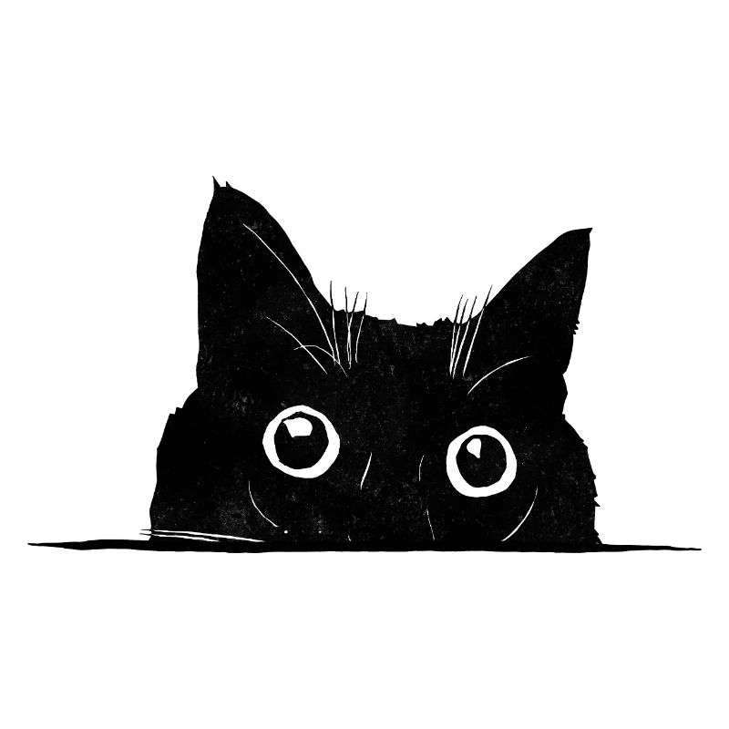 Peeping Cat Black