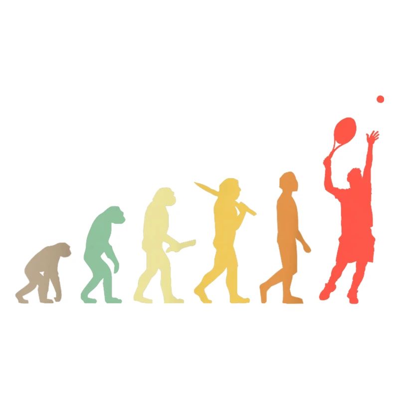 Tennis Evolution Retro Gift For Tennis Players