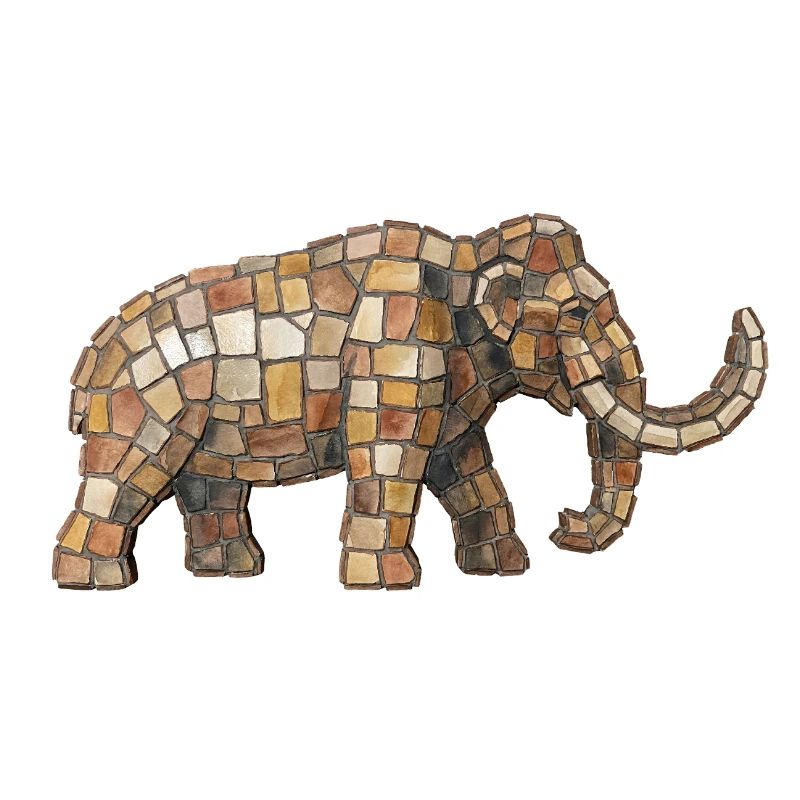 Mammut Mosaik - Rustikales Urzeit Geschenk