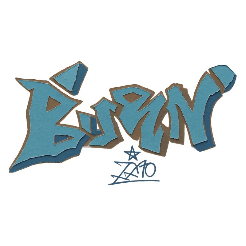 Berliner Graffiti Blau Outline