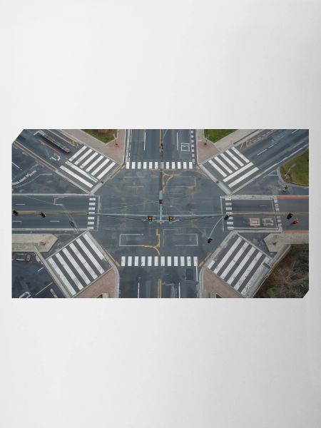 Aerial view of intersection geometry