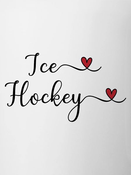 Eishockey Schriftzug mit Herz