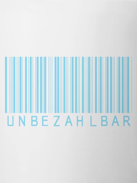 Barcode Hellblau "UNBEZAHLBAR" 