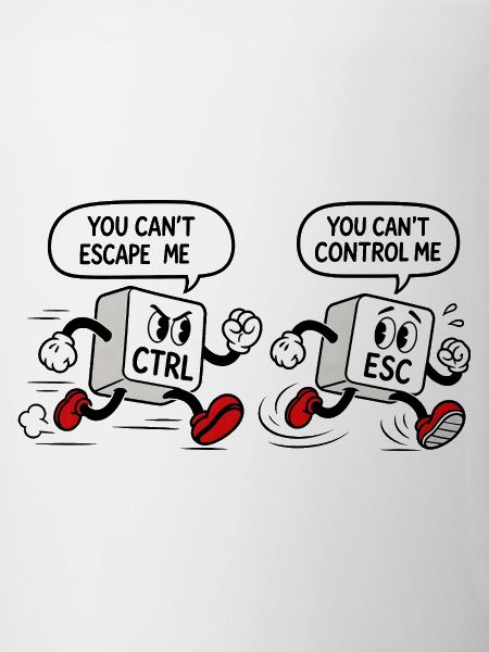 Geek Humor CTRL vs ESC