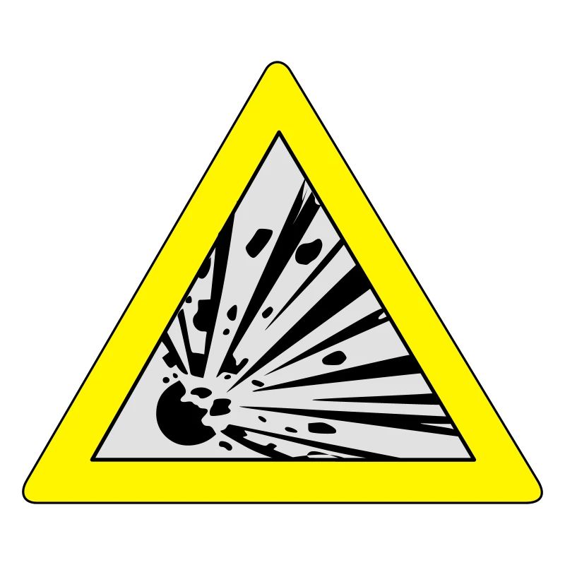 Trafic signe explosion