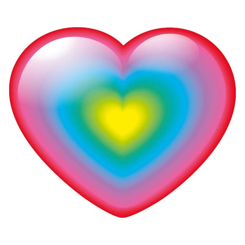 Smiley Rainbow Heart