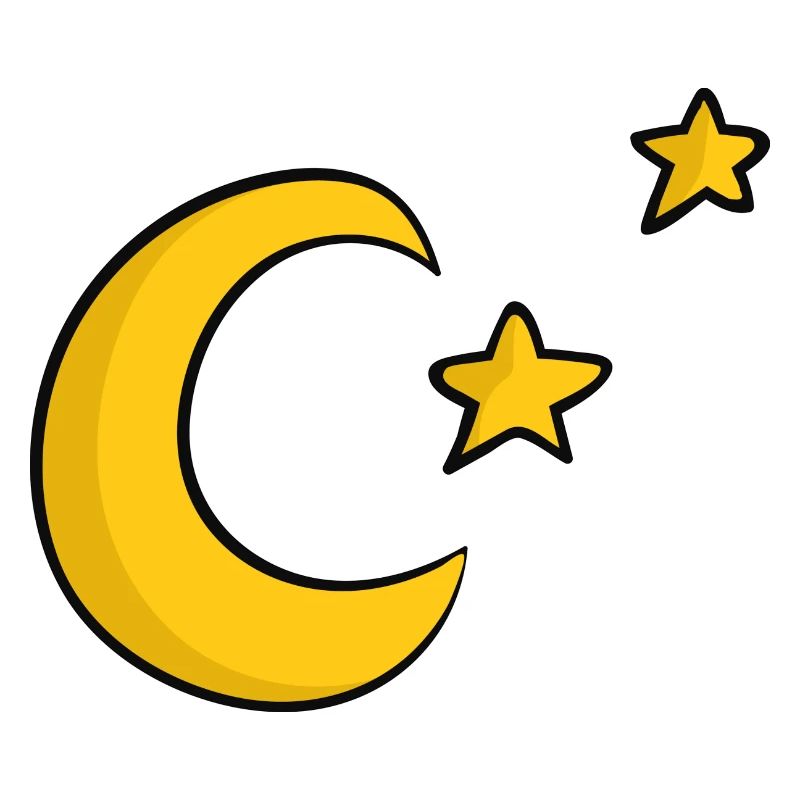 lune et étoiles