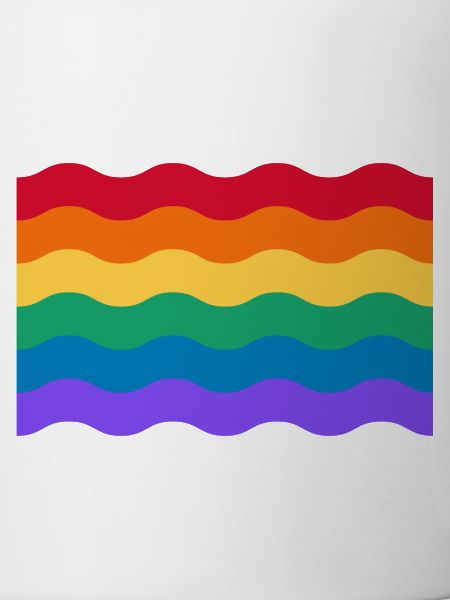Wavy rainbow gay pride flag