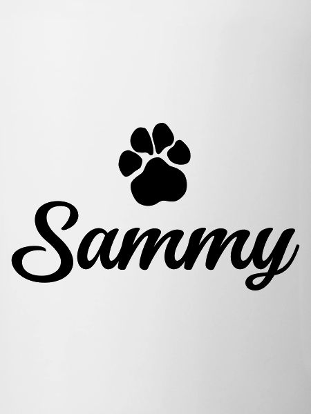 Dog name SAMMY with paw