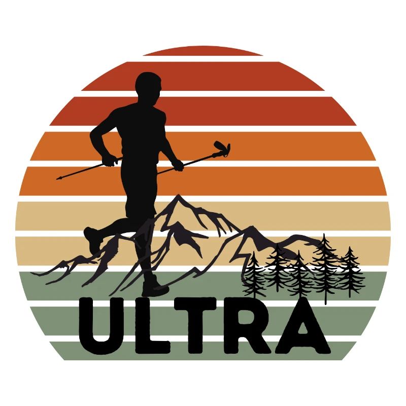 Ultra Trail Runner Sunset