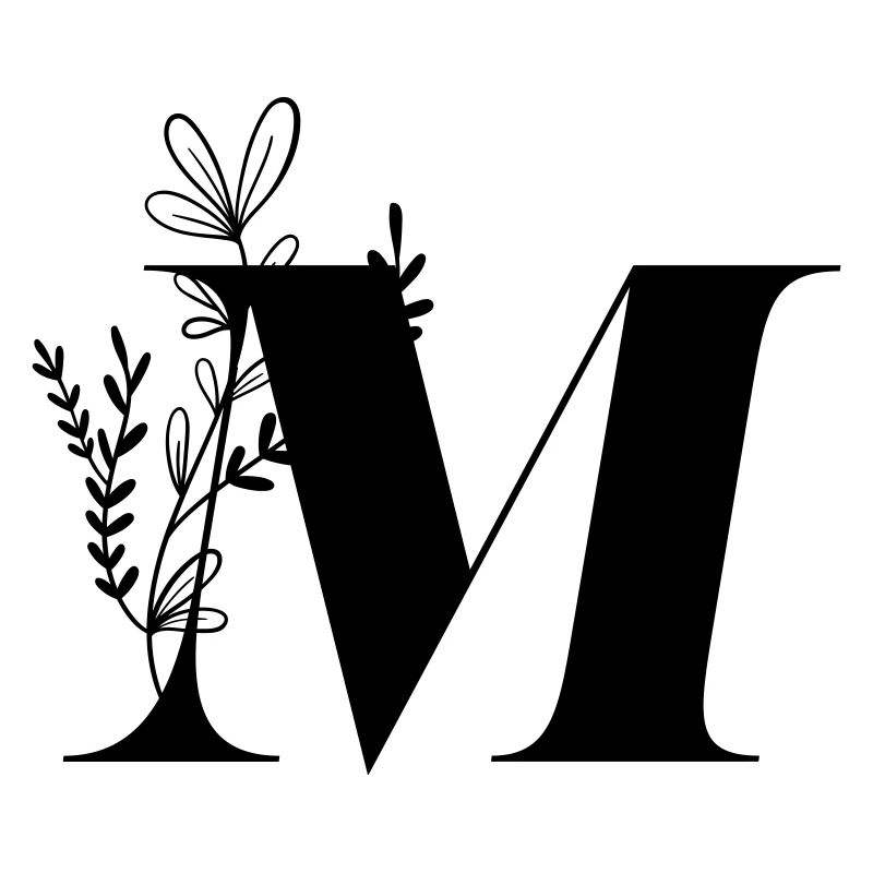 Buchstabe Floral M