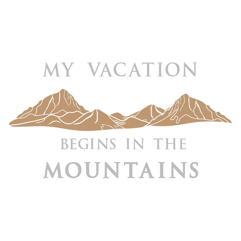 Mein Urlaub beginnt in den Bergen, grau, Englisch