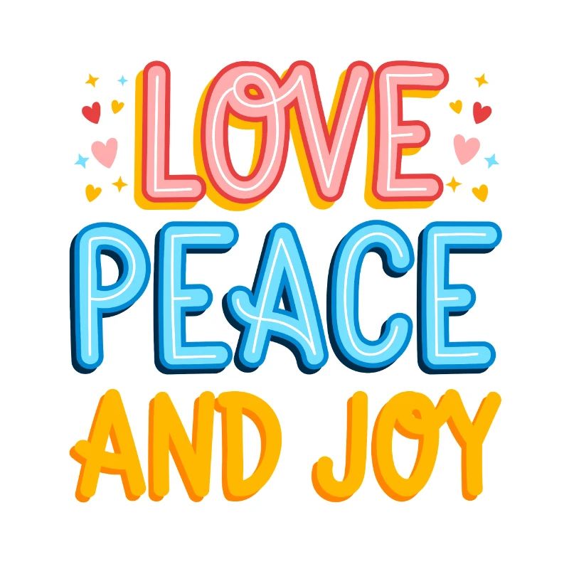 Liebe Frieden und Freude originelle Geschenkidee