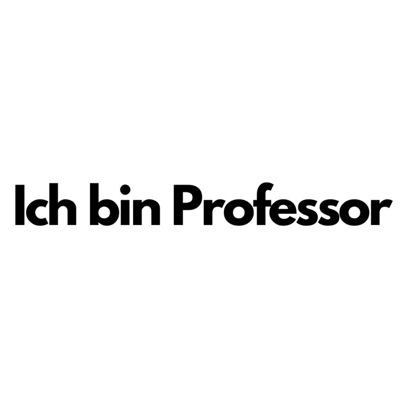 Ich bin Professor