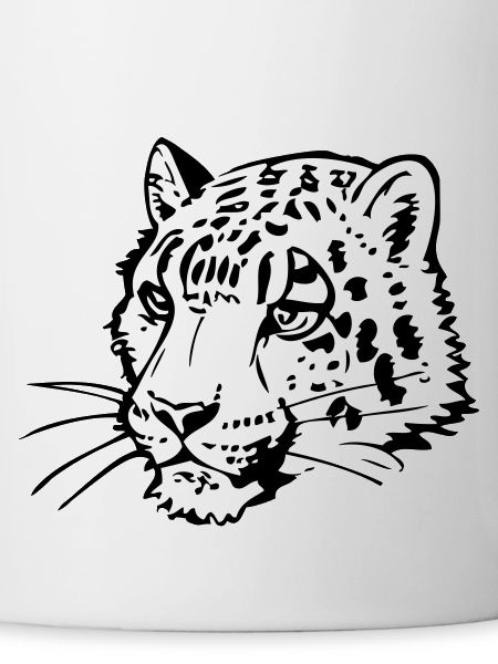 Snow leopard in comic handle