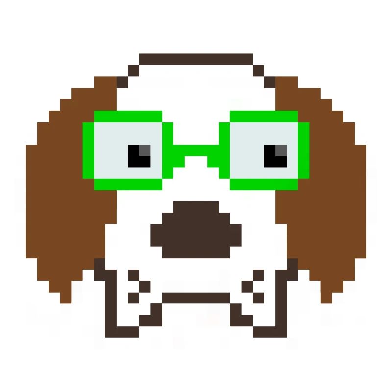 Hund mit Brille