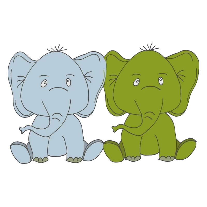 Deux bébés éléphants