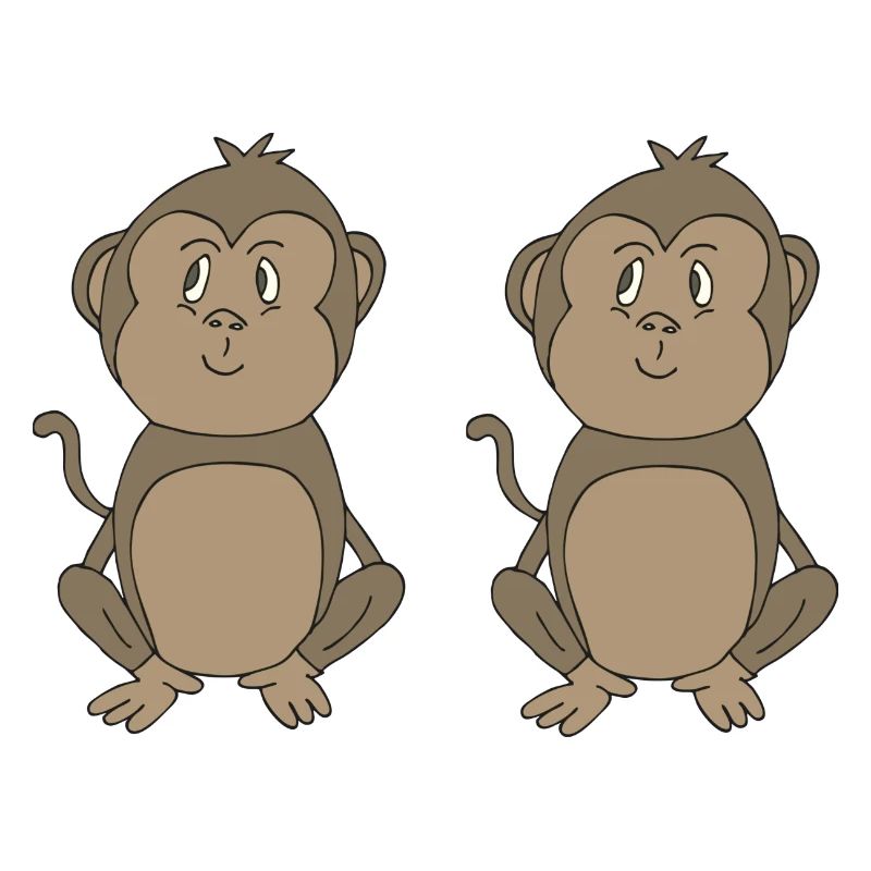 Singe drôle dans un double pack