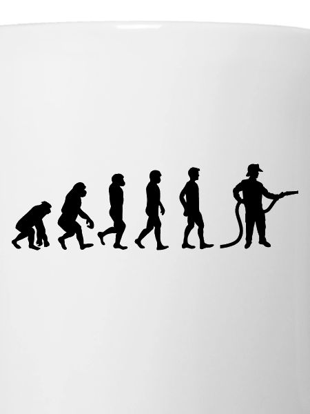 Evolution Feuerwehrmann schwarz