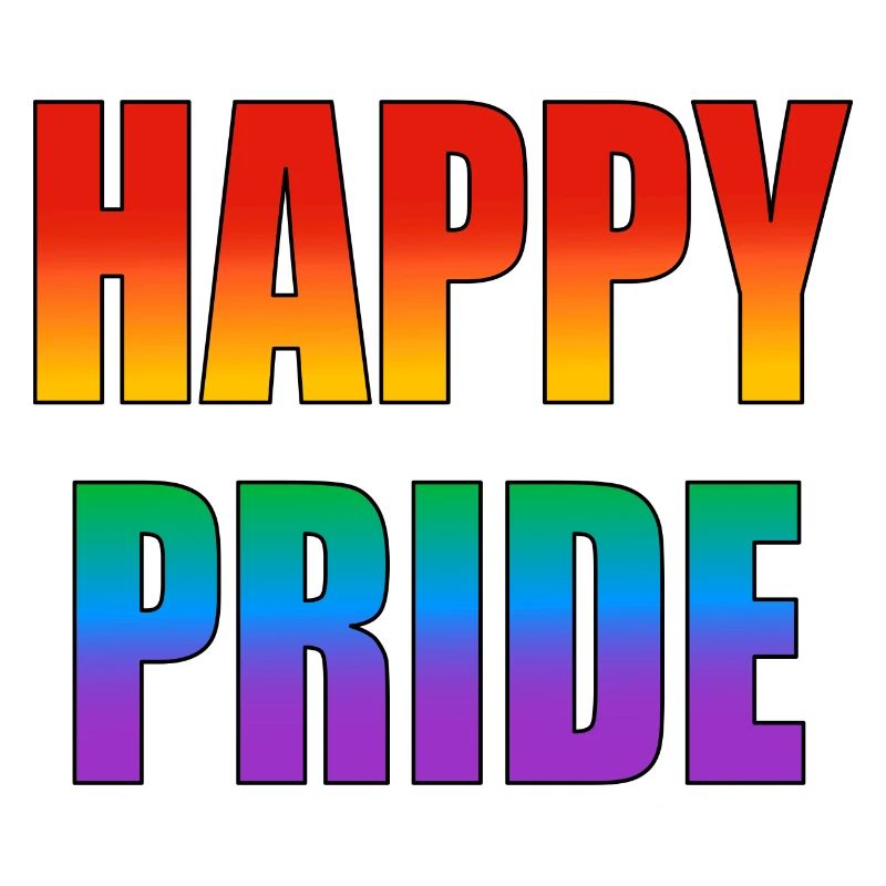 Happy Pride Regenbogen-Text